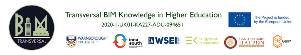 Transversal BIM Knowledge in Higher Education, co-funded by the European Union through the Erasmus+ programme.